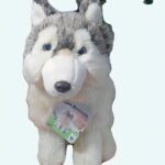 Siberian Grey Wolf Plush Material: Cotton