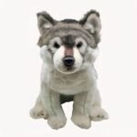 Sitting wolf plush Material: Cotton