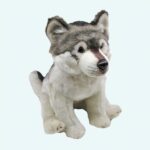 Sitting wolf plush Material: Cotton