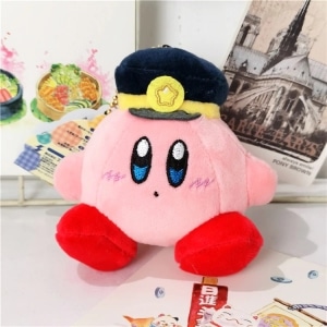 Kirby pink plush, sitting with sailor hat