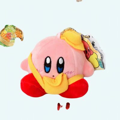 Kirby pink plush with yellow cap