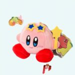 Kirby pink plush with blue stars on the head