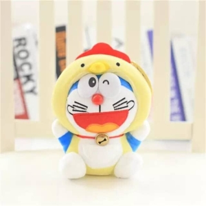 Doraemon plush dressed as a chicken Plush Animals Plush Cat Materials: Cotton
