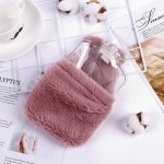 PVC hot water bottle with rabbit cartoon design, for winter, pain and stress relief, hot water bag with soft and comfortable knitted cover, hand warmer, 1 piece Uncategorized cb5feb1b7314637725a2e7: Beige|Brown|Pink|WHITE