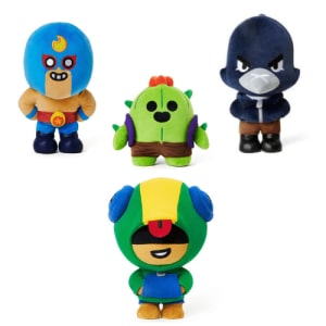 Mega Pack de peluche Braws Stars Leon + Spike + Crow + El Primo 87aa0330980ddad2f9e66f: 25 cm