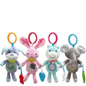 Baby Hanging Plush Animals a7796c561c033735a2eb6c: Dog|Elephant|Rabbit|Cow