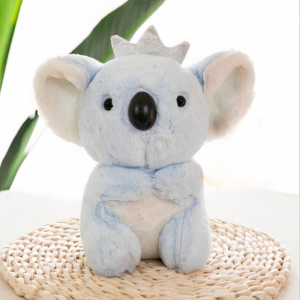 Peluche koala avec couronne (Color: No selection: Blue)