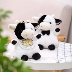 Cow plush toy for kids, 23cm, cute, man, lady, stuffed animal, year of the cow, mascot Uncategorized a7796c5c033735a2eb6c: White|Black