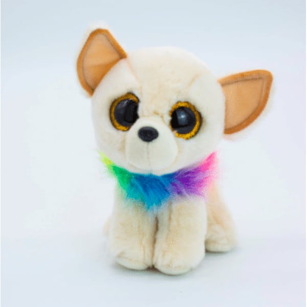 Small plush dog with multicoloured collar Plush Lama Plush Animals a75a4f63997cee053ca7f1: 15cm