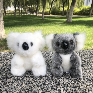 Small furry koala plush Animal Plush Koala a7796c561c033735a2eb6c: White|Black