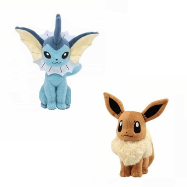 Pokemon Eevee 20cm + Vaporeon Plush Pack • Magic Plush