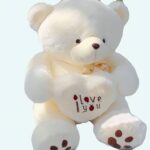 Hairy Teddy Bear Valentine's Day Plush a7796c561c033735a2eb6c: Beige|White