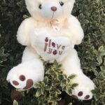 Hairy Teddy Bear Valentine's Day Plush a7796c561c033735a2eb6c: Beige|White