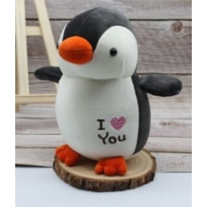 I love you penguin plush Color: Black