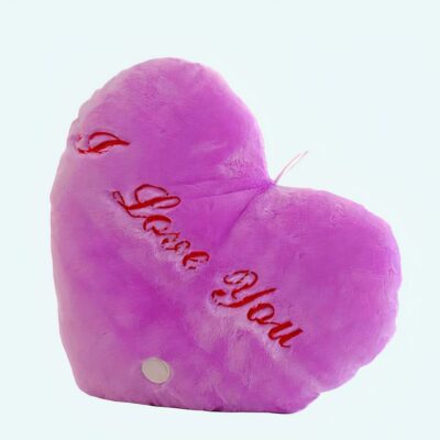 Bright Plush Valentine's Day Pillow a7796c561c033735a2eb6c: White|Blue|Yellow|Pink|Violet