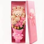 Flower bouquet teddy bear Valentine's Day Material: Cotton