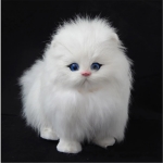 White furry plush kitten Plush Kitten Plush Animals 87aa0330980ddad2f9e66f: 12cm