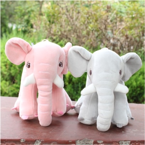 Soft Plush Elephant Doll, 23cm, 1 piece, cute plush toy, baby doll, birthday and christmas gift for children Plush Elephant Animals a7796c561c033735a2eb6c: GRAY|Pink