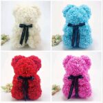 Artificial Rose Teddy Bear for Girlfriend Gift Product Adorned with Fake Flowers, Ideal as a Present for Birthdays, Valentine's Day, Christmas or a Wedding, Size 25cm Plush Teddy Bear Valentine's Day Plush Animal a7796c561c033735a2eb6c: Beige|White|Blue|Dark Blue|Bordeaux|Grey|Yellow|Brown|Multicolour|Black|Orange|Pink|Red|Green|Violet