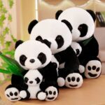 Mummy and baby panda plush toy Animal plush Panda Material: Cotton