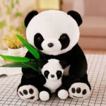 Mummy and baby panda plush toy Animal plush Panda Material: Cotton