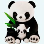 Mummy and baby panda plush toy Animal Plush Panda Material: Cotton