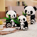 Mummy and baby panda plush toy Animal plush Panda Material: Cotton