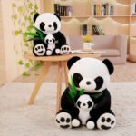 Mummy and baby panda plush toy Animal plush Panda Material: Cotton