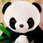 Mummy and baby panda plush toy Animal plush Panda Material: Cotton