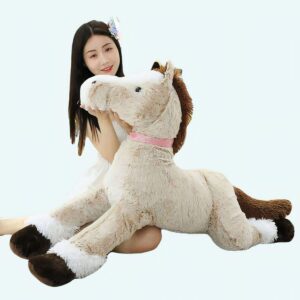 Plush horse brown white Plush Horse Size: 120cm