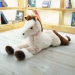 Plush Horse Brown White Plush Horse Size: 90cm