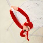 Monkey plush kawaii long tail red Plush Monkey Plush Animals a7796c561c033735a2eb6c: Red