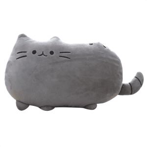 Cute cat pillow grey plush Animal Plush Cat 87aa0330980ddad2f9e66f: 40x30cm