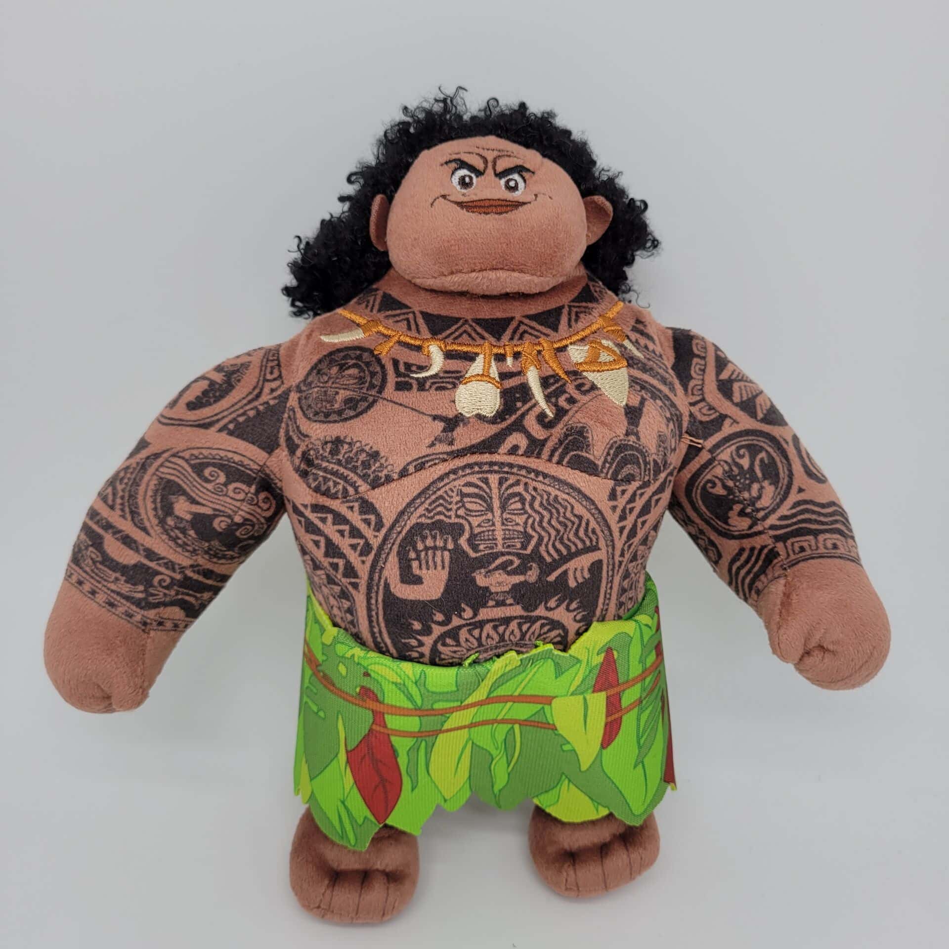 Fully tattooed Moana Maui plush from the Disney cartoon
