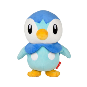Piplup pokemon plush, a kind of small blue chick with yellow beak and pasta