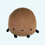 Cute potato pillow in brown