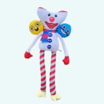 Huggy Wuggy scray clown plush on a light blue background.