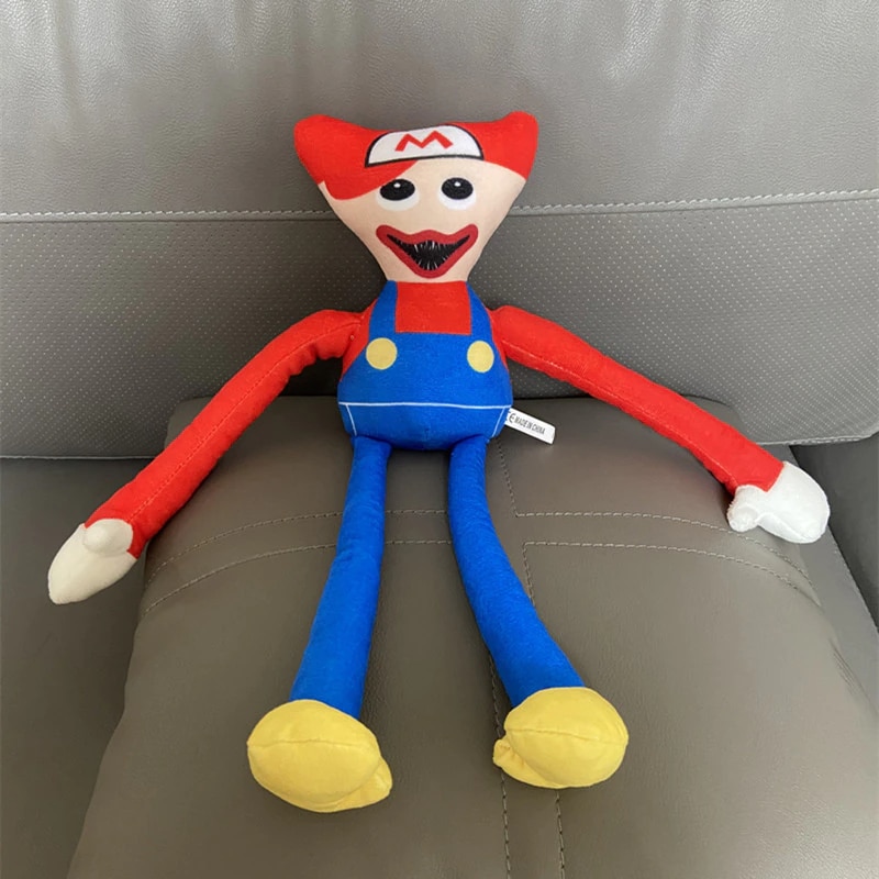 Huggy Wuggy scary plush as Super-Mario huggy wuggy scary plush as super mario