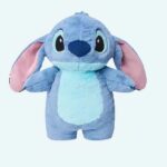 a blue hot water bottle from stitch can be seen on a light background