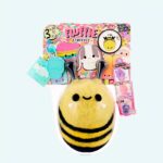 Fluffie Stuffiez plush in the shape of a cute bee on a white background