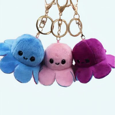 GIFT – Reversible Octopus Plush Keychain 4"