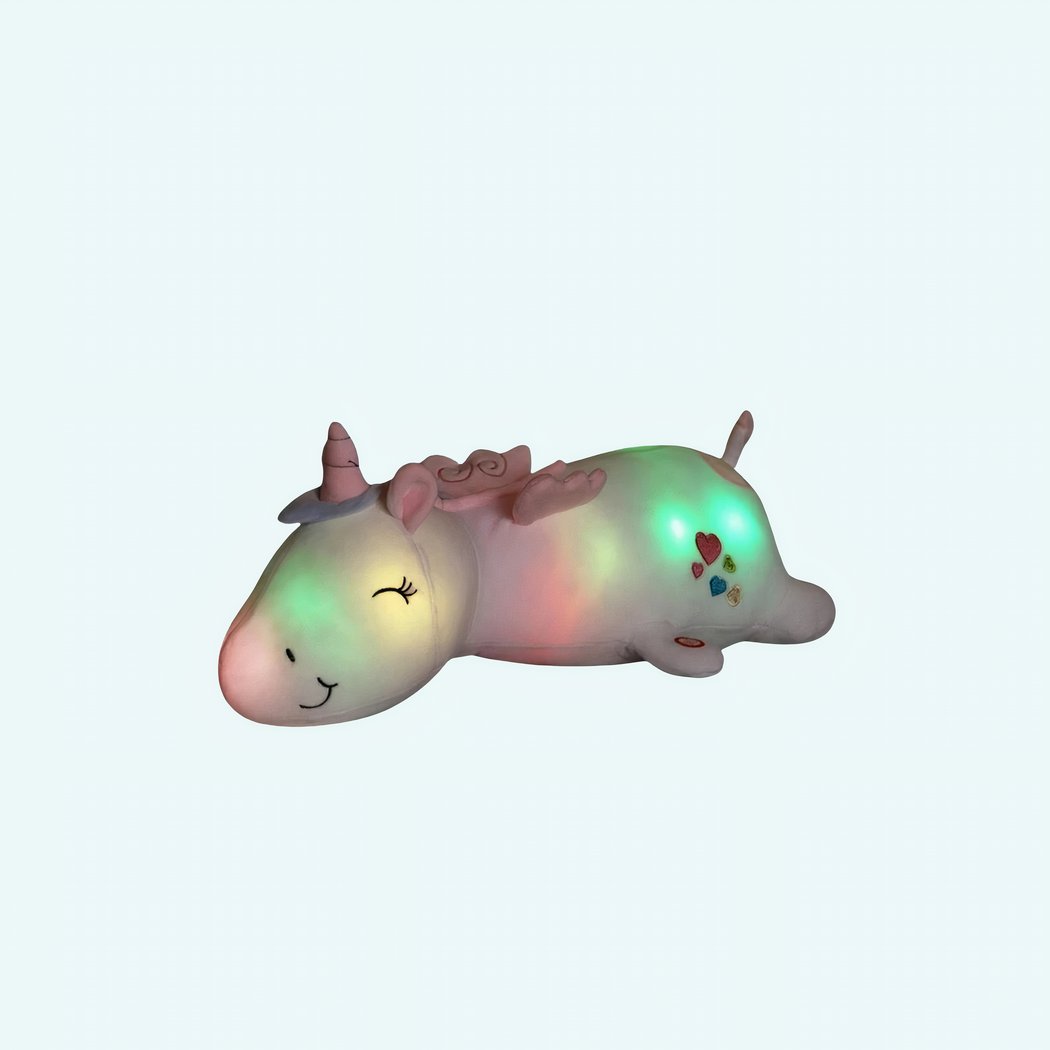 Unicorn Pillow Plush with LED Lights IMG 01 25 peluche licorne oreiller lumineuse 1