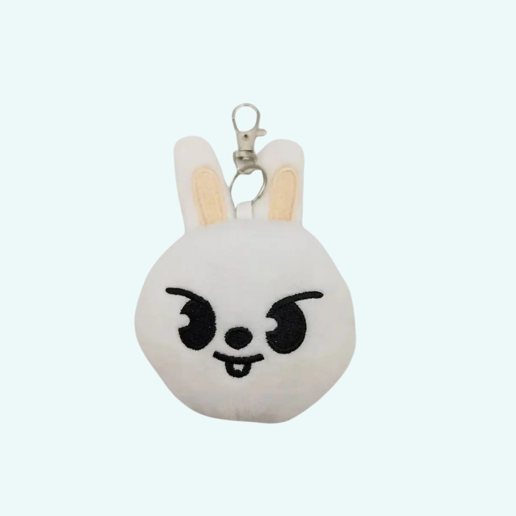 Stray Kids Lee Know Kawaii Rabbit Keychain Plush IMG 09 2025 Peluche Stray Kids Lee Know porte clef lapin kawaii 5