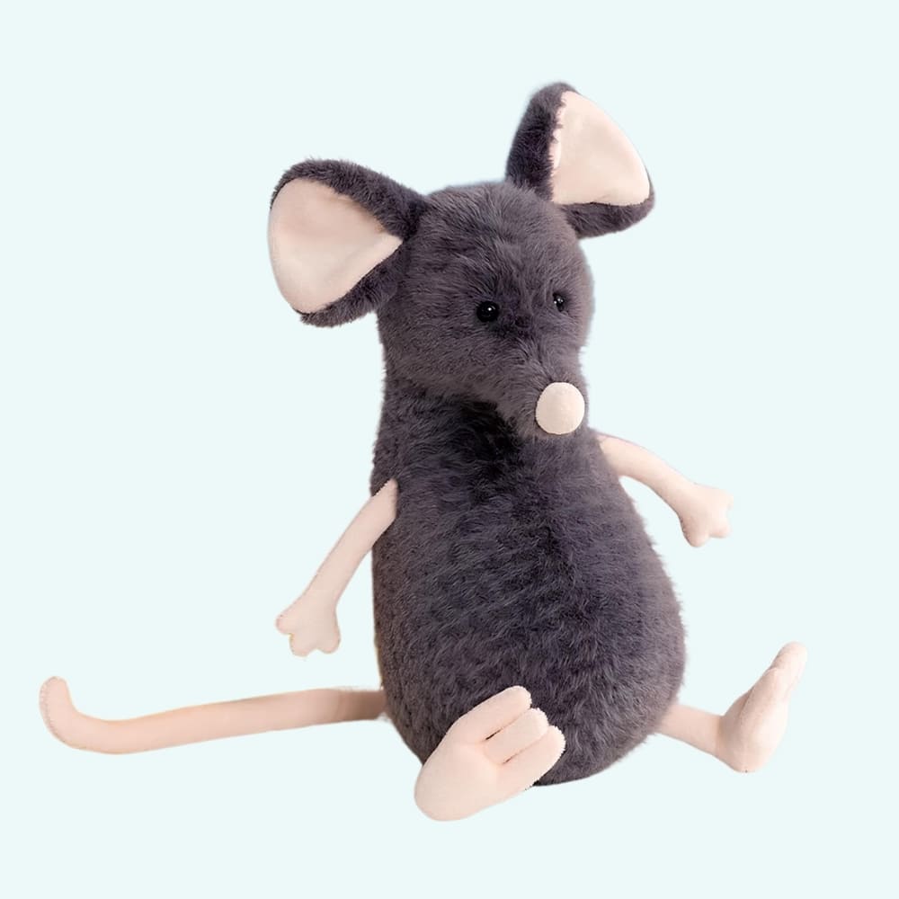 Img_09_2025_Peluche_Souris_Grise_Toute_Douce_5.Jpg Magic Plush Soft Gray Mouse Stuffed Animal IMG 09 2025 Peluche souris grise toute douce 5