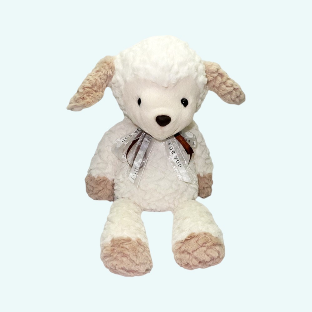 White Lamb Microwavable Dry Heat Stuffed Animal Warmer IMG 10 25 peluche bouillotte seche micro ondable agneau blanc 1