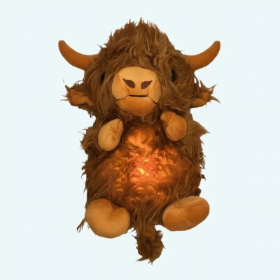 Breathing Bull Plush with Soothing Lullaby