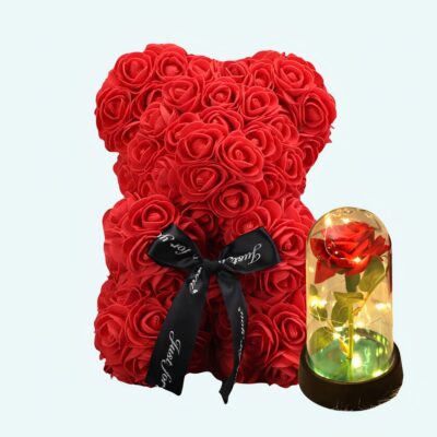 Valentine's Day Gift Set – Rose Bear with Eternal Rose