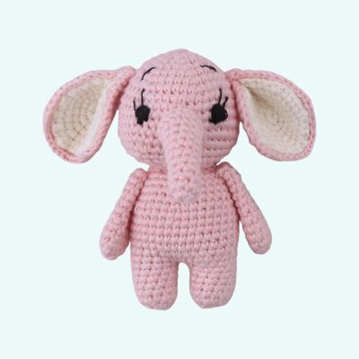 Pink Elephant Crochet Plush