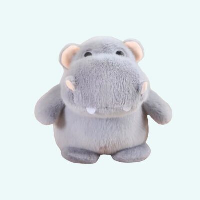 Gray Hippopotamus Stuffed Animal – Three Sizes