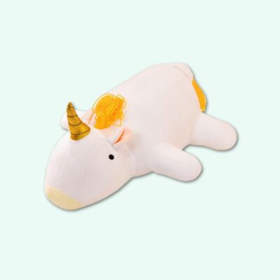 Weighted White Unicorn Plush